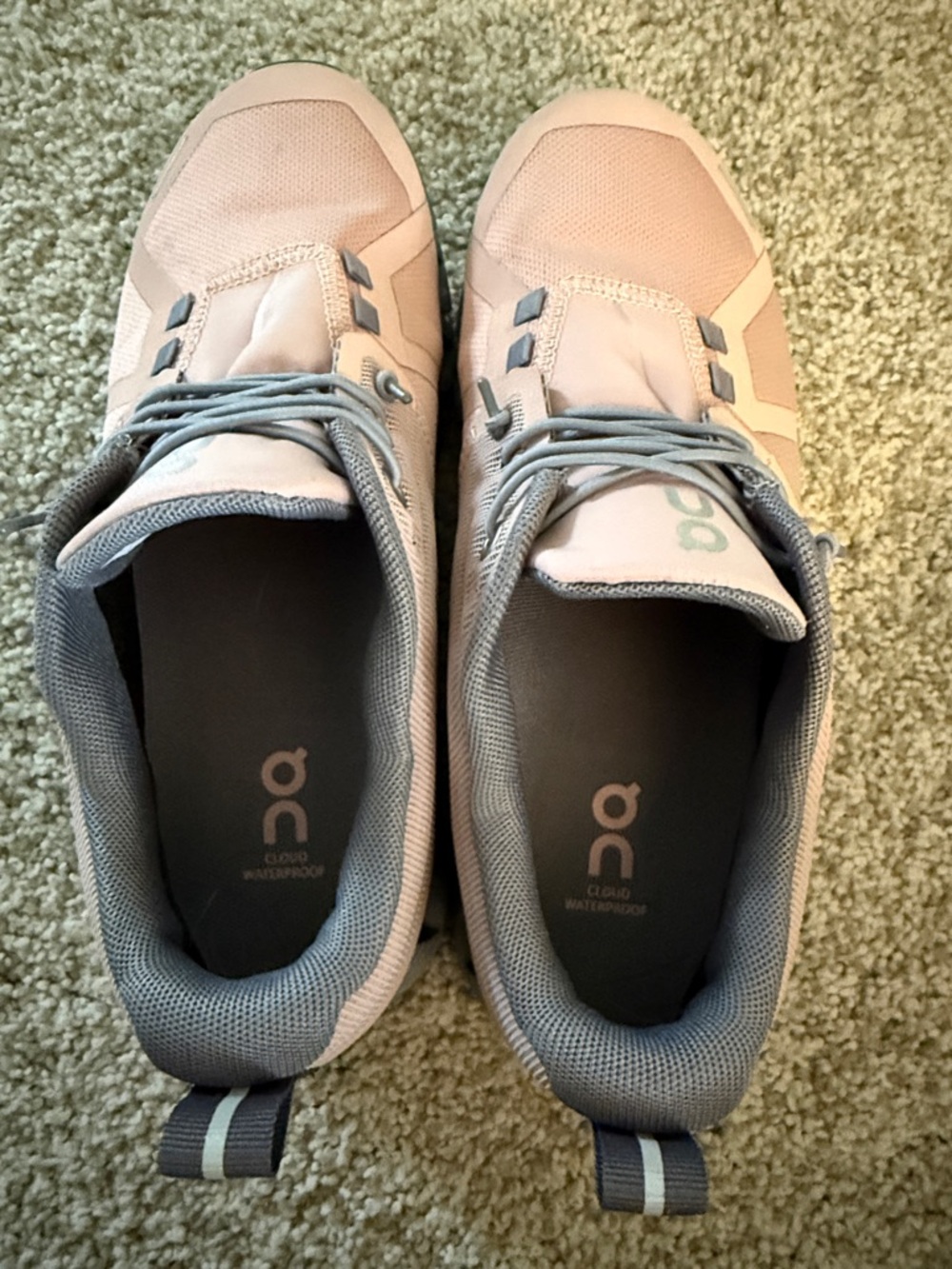 On Running Women's Pink and Gray Cloud Sneakers - Picture 4 of 5